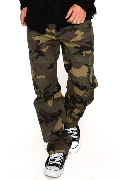 OUTLAW Baggy Fit Cargo Camo Pants