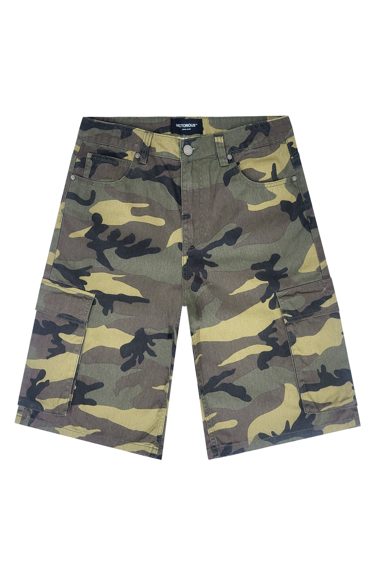Baggy Fit Cargo Camo Shorts