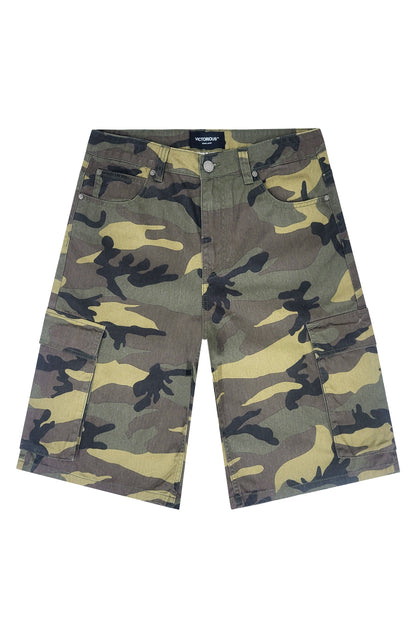 Baggy Fit Cargo Camo Shorts