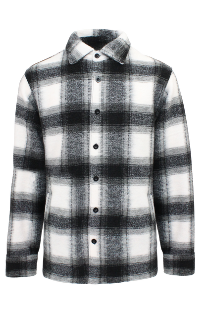 Felted Plaid Overshirt