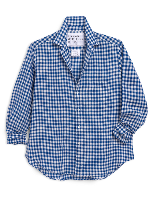 EILEEN Blue Check, Italian Classic Linen