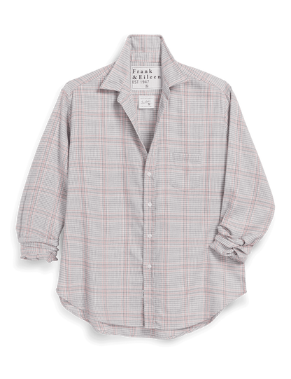 EILEEN Gray and Pink with Cream Plaid, Italian Cashmere Touch