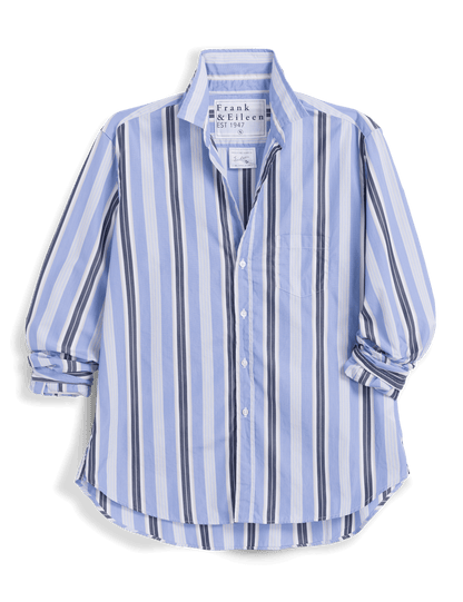 EILEEN Blue with Sand and Navy Stripe, Italian Superluxe