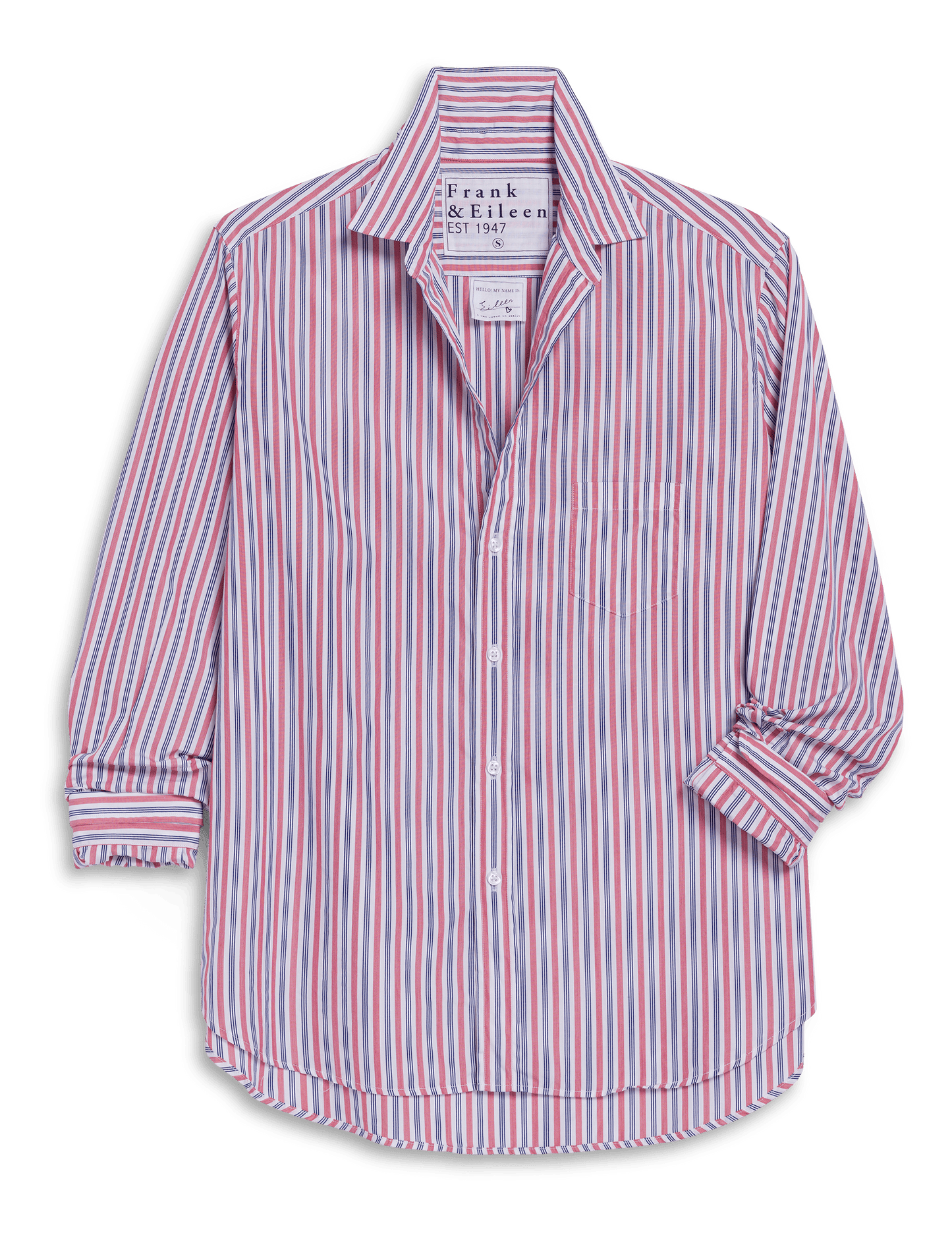 EILEEN White and Red with Navy Stripe, Italian Superluxe