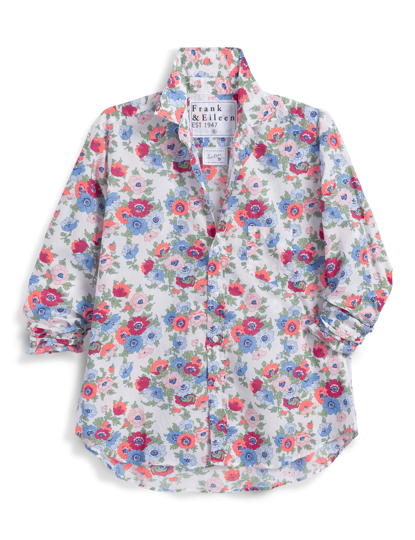 EILEEN Pink and Red with Blue Floral, Made with Liberty Fabric