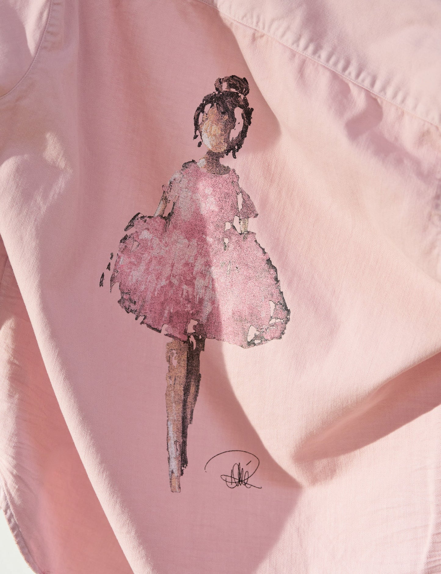 EILEEN Oromis on Pink Denim, Famous Denim
