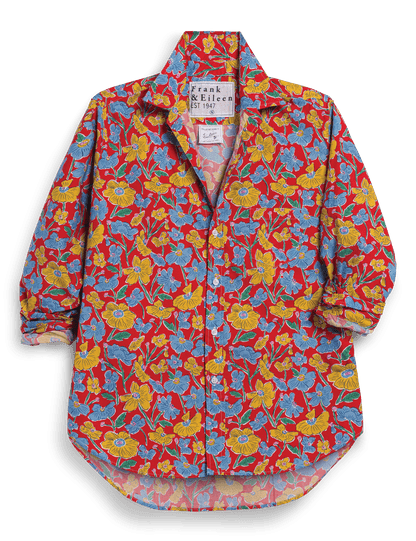 EILEEN Red Flowers, Made with Liberty Fabric
