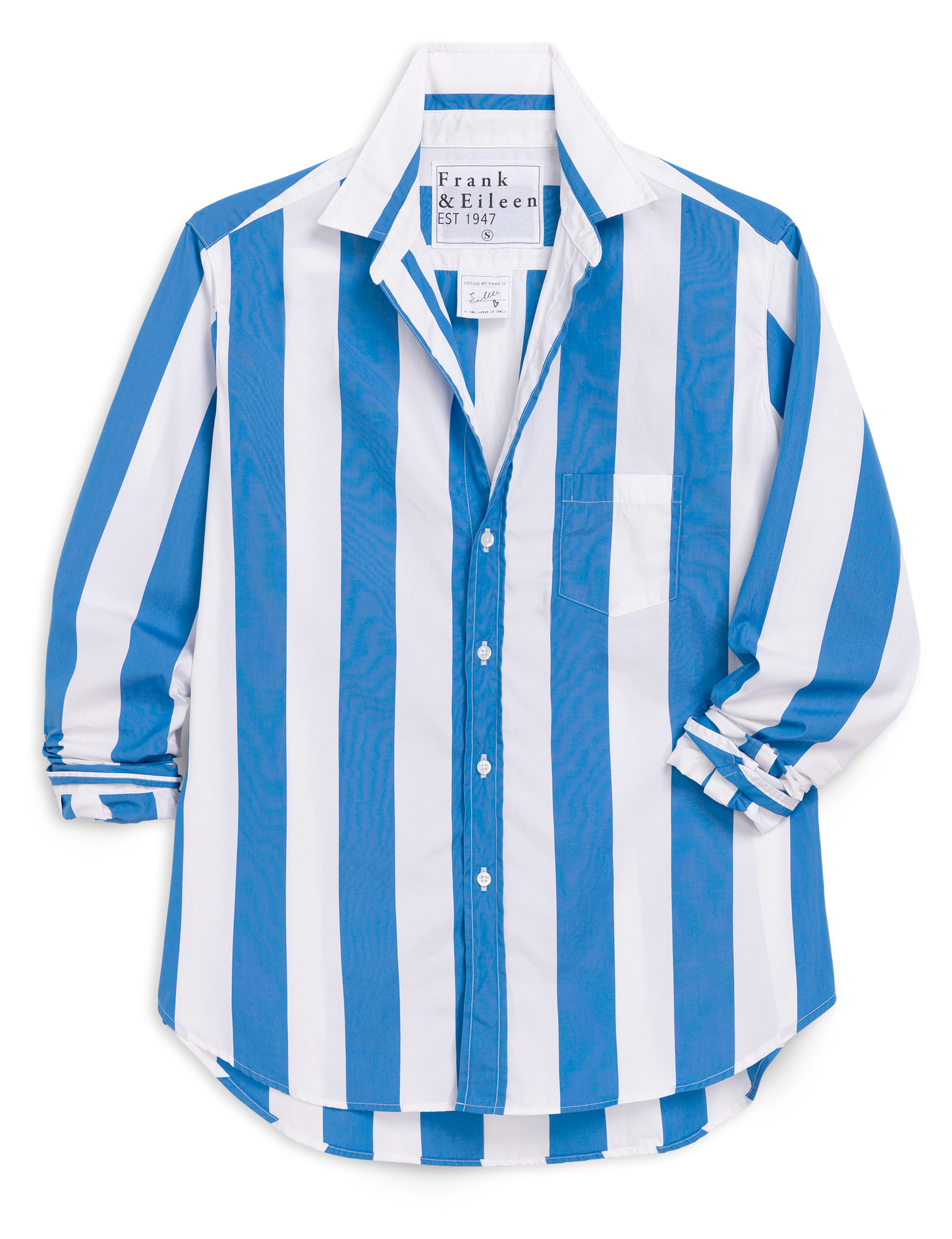 EILEEN Wide Blue Stripe, Italian Superluxe