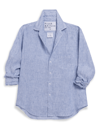 EILEEN Thin Blue Stripe, Italian Classic Linen