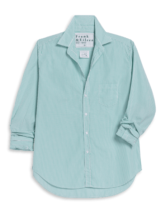 EILEEN White and Green Check, Italian Superluxe