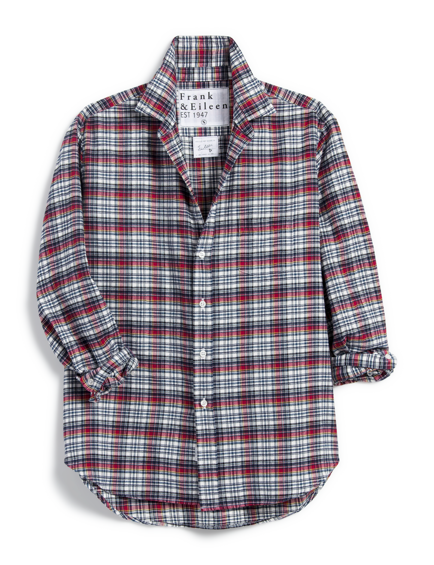 EILEEN Wine and Navy Plaid, Italian Flannel