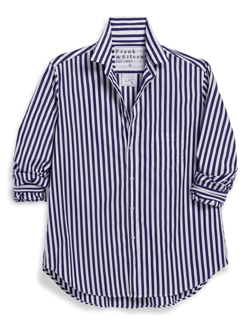 EILEEN Navy and White Stripe, Italian Superluxe