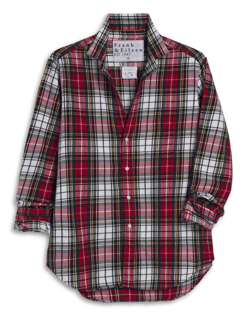 EILEEN Red and Black with Yellow Plaid, Italian Flannel
