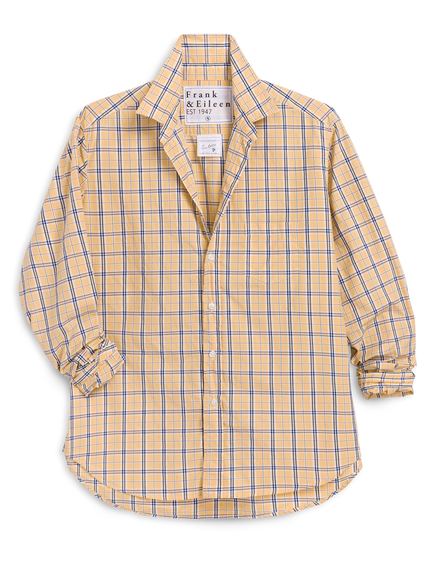 EILEEN Yellow with Blue Plaid, Italian Superluxe