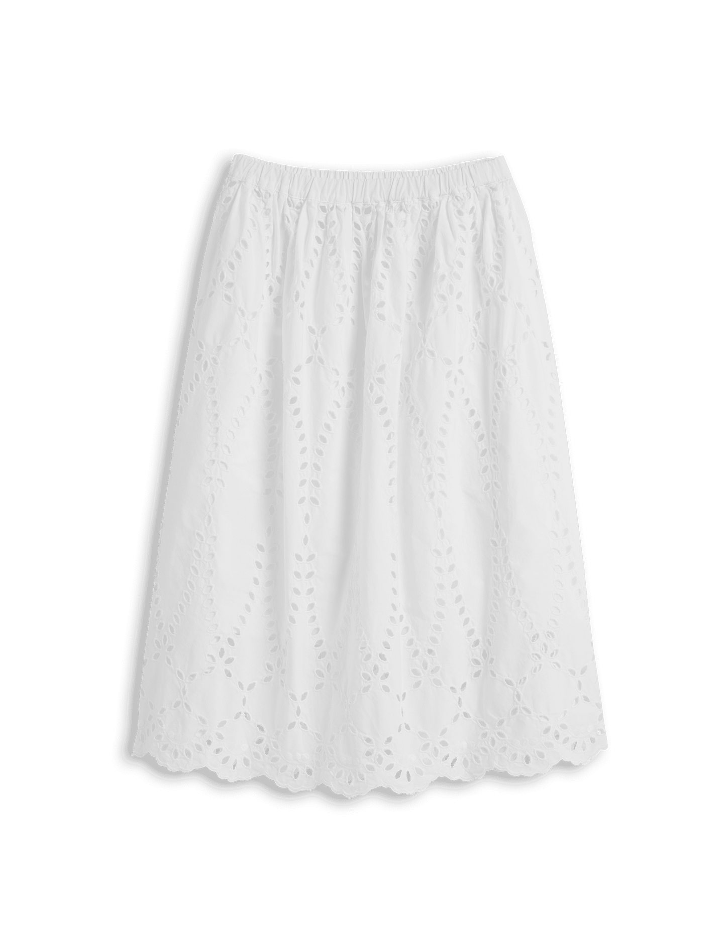 GRACE SKIRT White, Eyelet Cotton