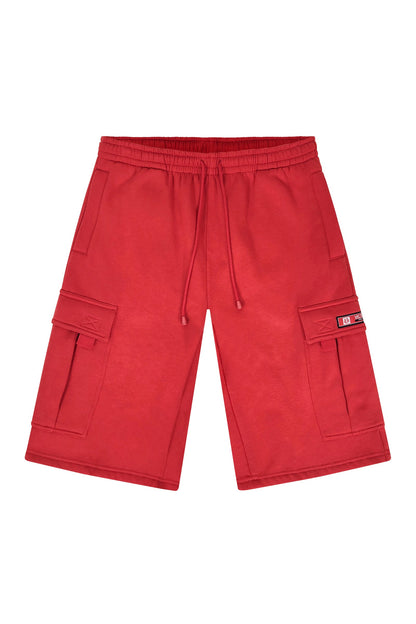 RESTRICT Baggy Fit Cargo Fleece Shorts
