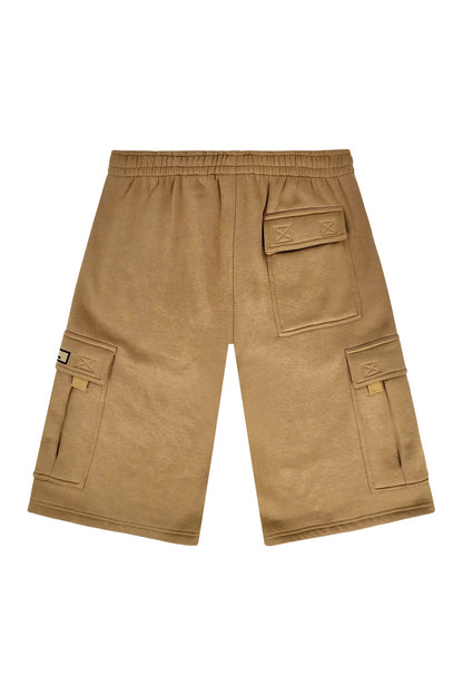 RESTRICT Baggy Fit Cargo Fleece Shorts