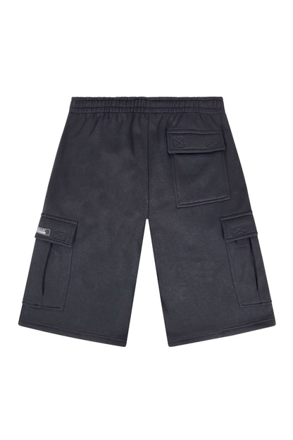 RESTRICT Baggy Fit Cargo Fleece Shorts