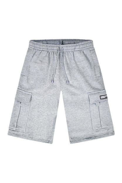 RESTRICT Baggy Fit Cargo Fleece Shorts