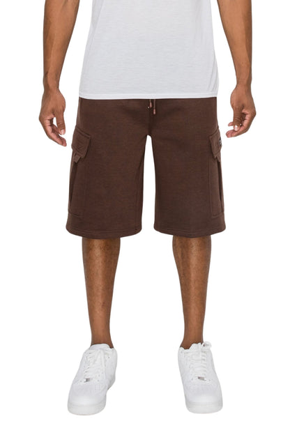 RESTRICT Baggy Fit Cargo Fleece Shorts