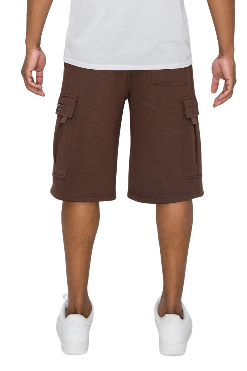 RESTRICT Baggy Fit Cargo Fleece Shorts