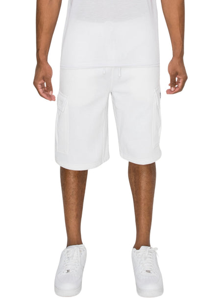 RESTRICT Baggy Fit Cargo Fleece Shorts