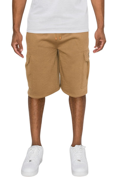 RESTRICT Baggy Fit Cargo Fleece Shorts
