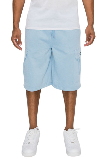 RESTRICT Baggy Fit Cargo Fleece Shorts