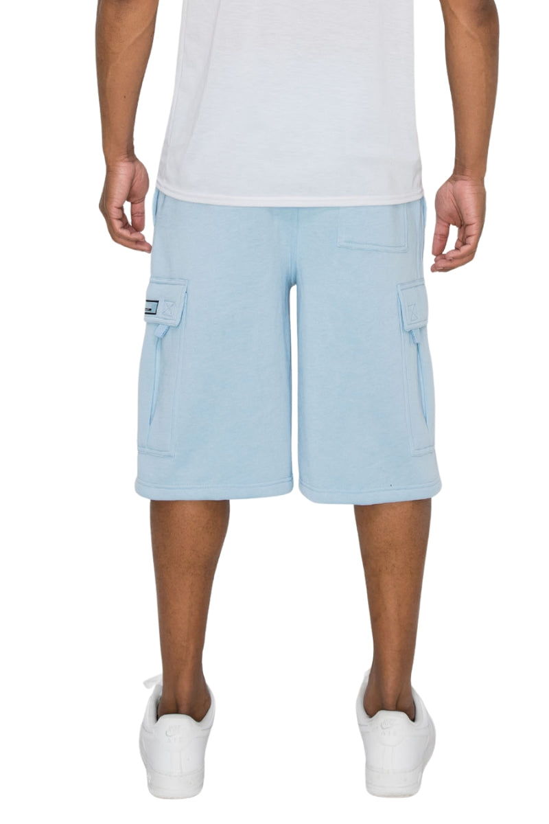 RESTRICT Baggy Fit Cargo Fleece Shorts
