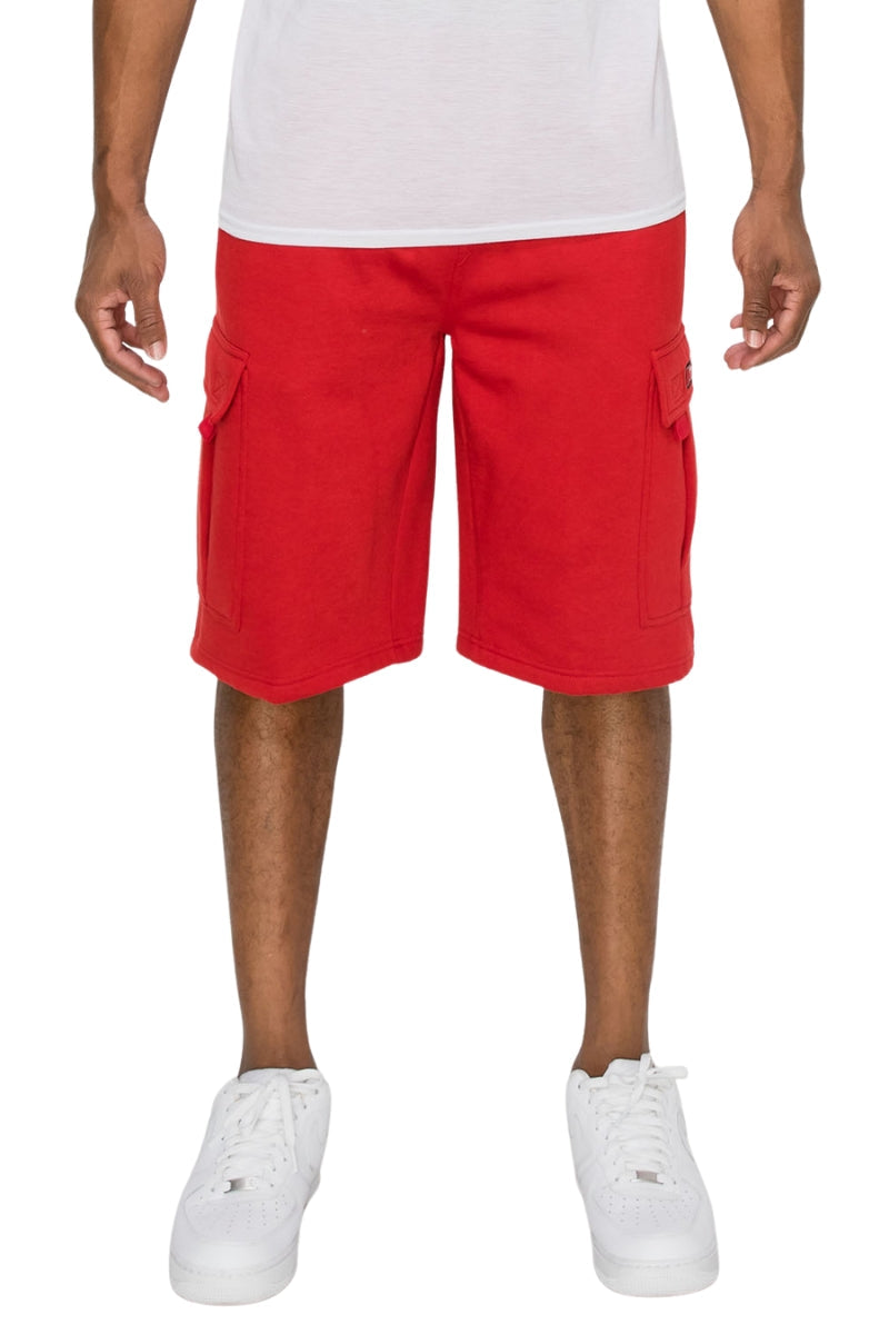 RESTRICT Baggy Fit Cargo Fleece Shorts