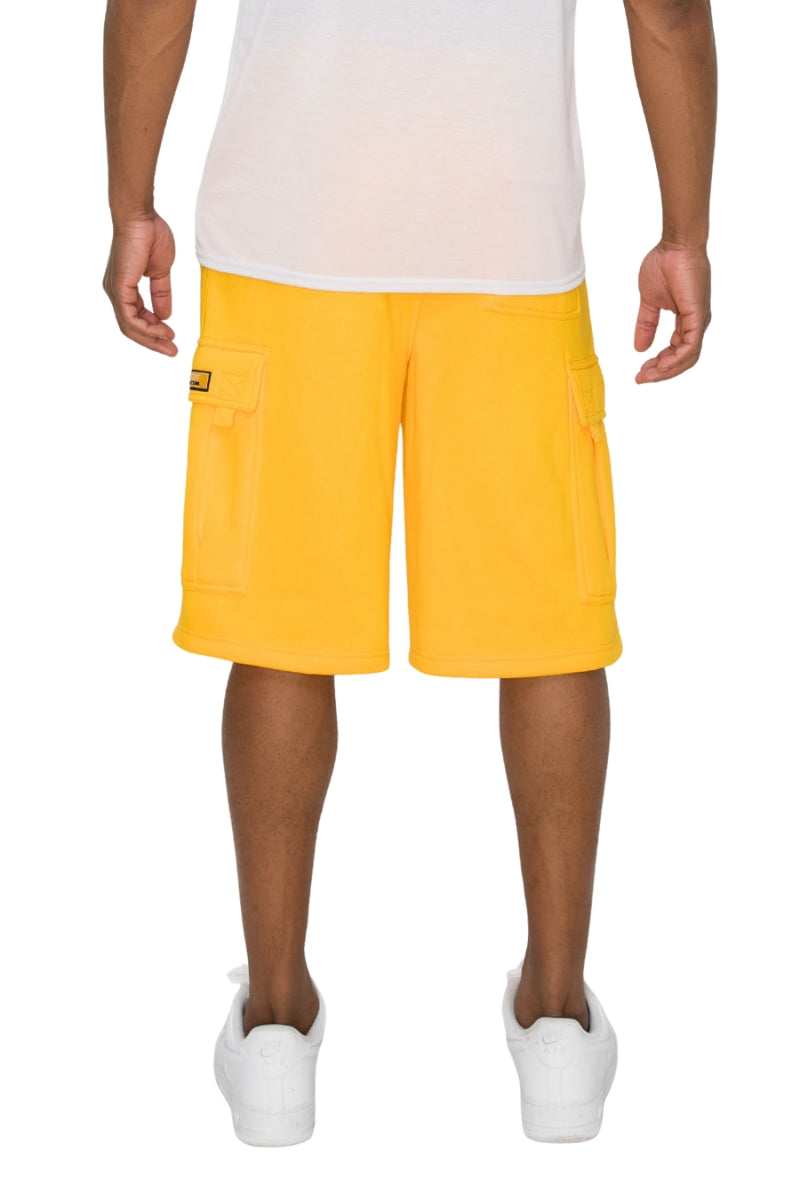 RESTRICT Baggy Fit Cargo Fleece Shorts