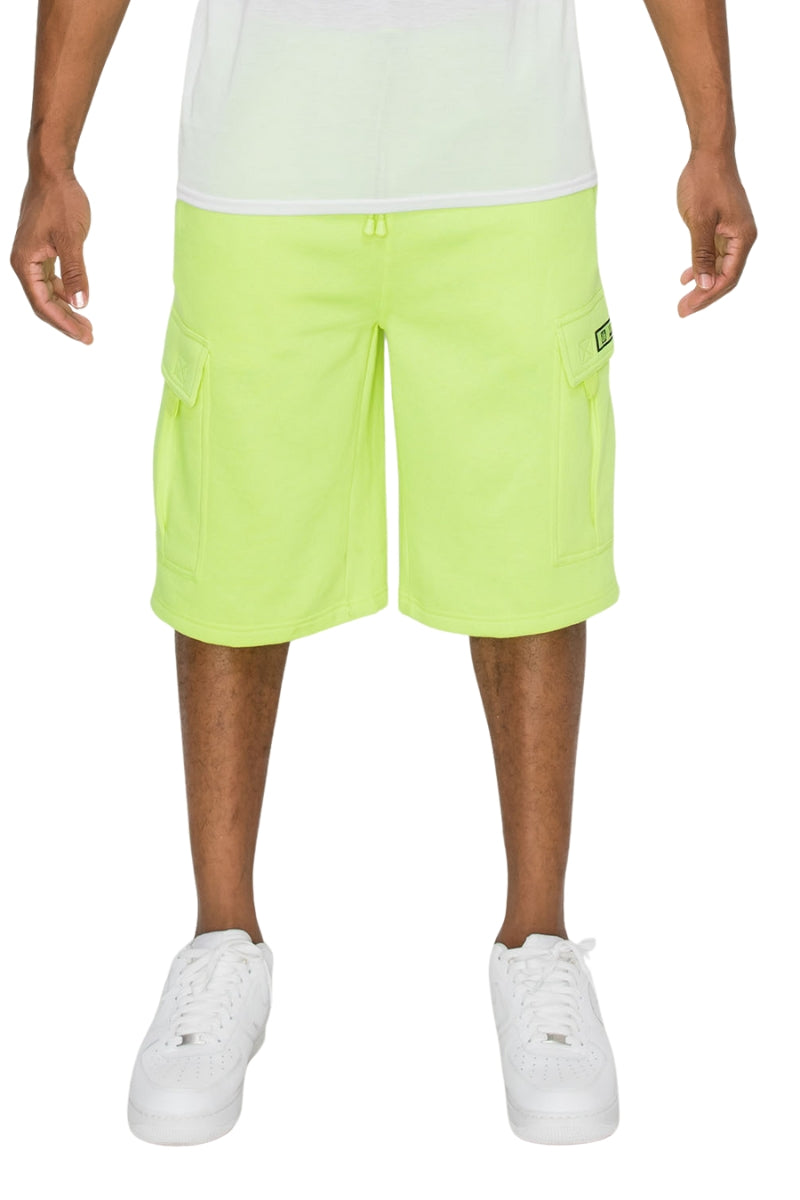 RESTRICT Baggy Fit Cargo Fleece Shorts