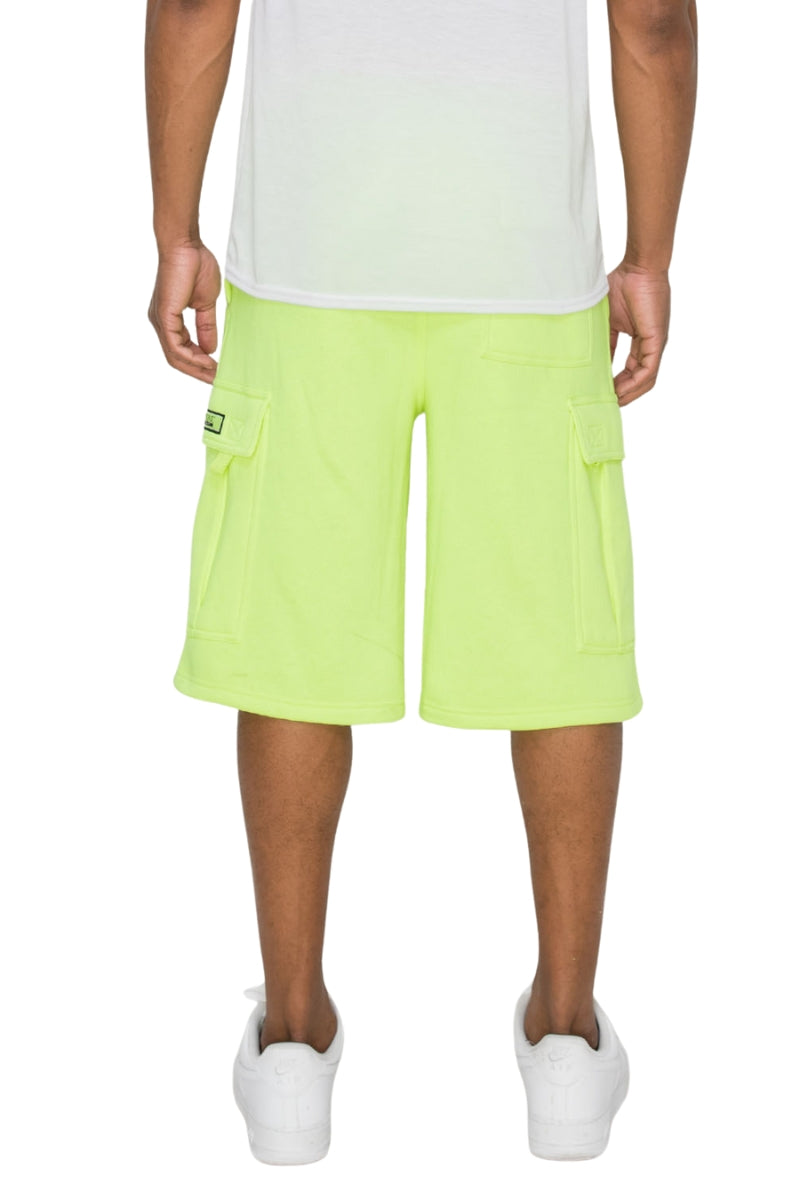 RESTRICT Baggy Fit Cargo Fleece Shorts