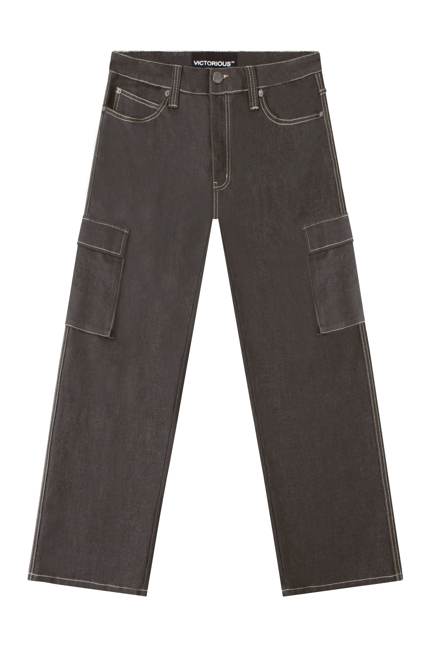 VALOR Baggy Fit Raw Denim Cargo Jeans