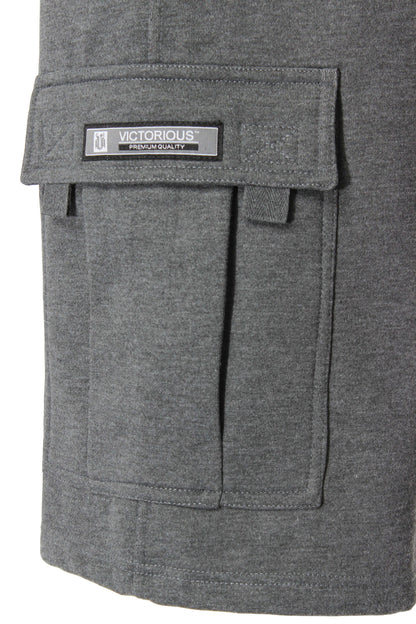 RESTRICT Baggy Fit Cargo Fleece Shorts