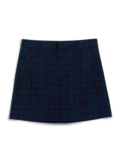 JAMESON SKIRT Black Watch Plaid, Italian Performance Twill