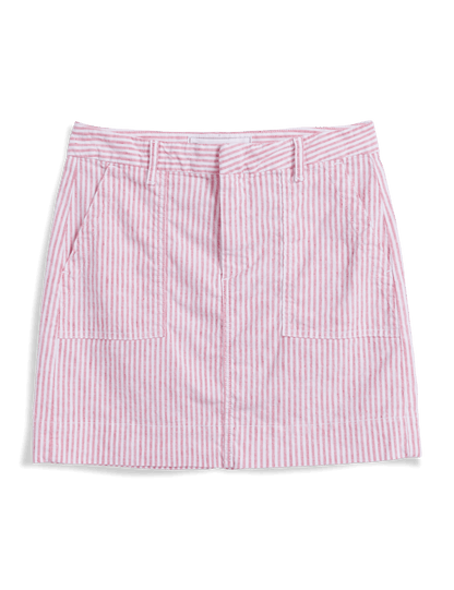 JAMESON SKIRT Red Stripe, Italian Performance Linen