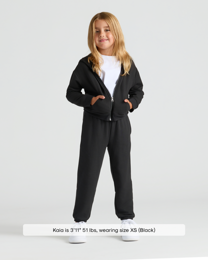 Girls Black Relaxed Joggers