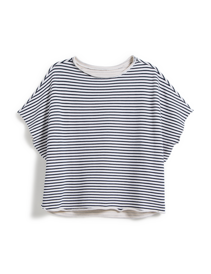 OLIVE Navy French Stripe, Triple Terry