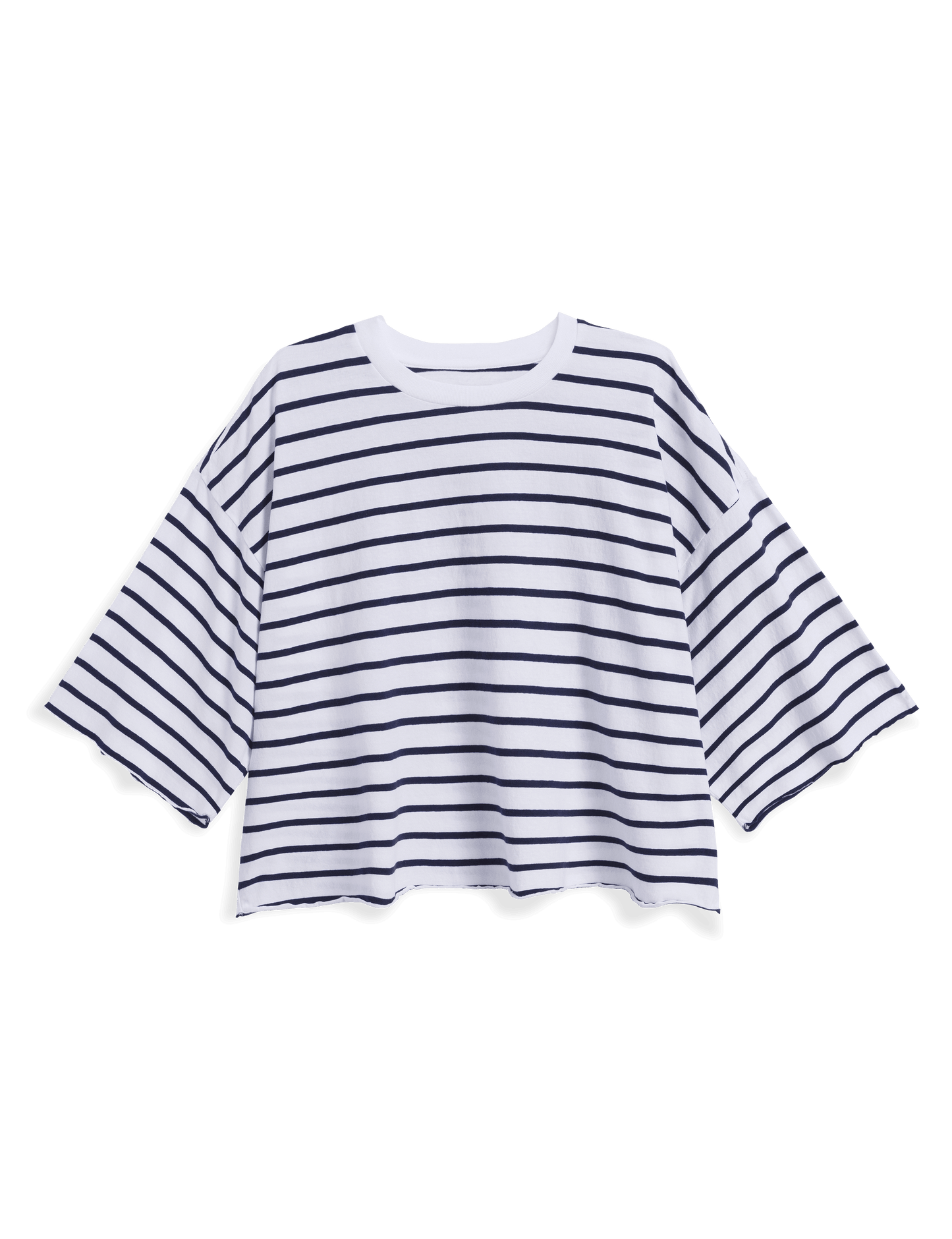 PRESLEY Wide Navy French Stripe, Vintage Jersey