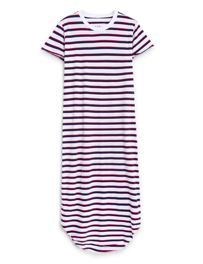 HARPER White with Red and Navy French Stripe, Vintage Jersey