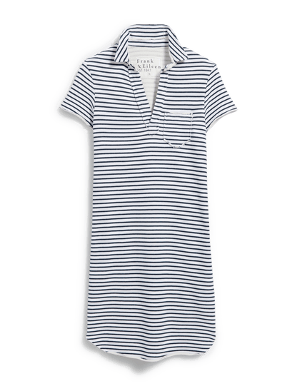 LAUREN Navy French Stripe, Triple Terry