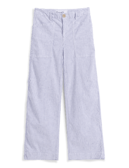 LIMERICK Navy and White Stripe, Italian Performance Linen