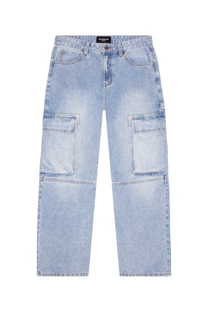 Baggy Fit Cargo Denim Jeans