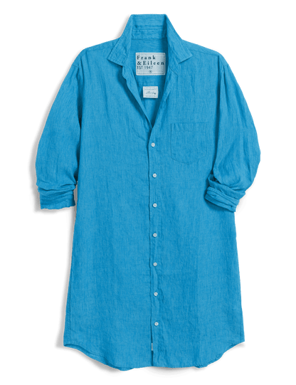 MARY Turquoise, Italian Classic Linen