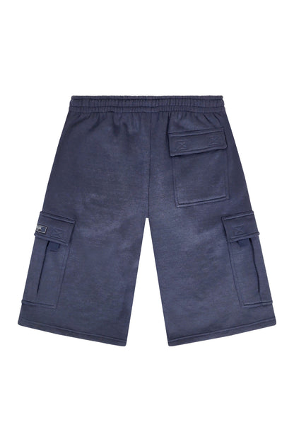 RESTRICT Baggy Fit Cargo Fleece Shorts
