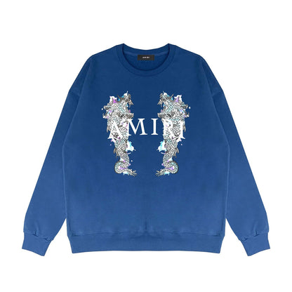 Amiri Long Sleeve Shirt Crew Sweatshirts Crew Neck Sweater