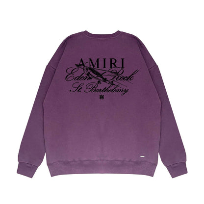 Amiri Long Sleeved Shirt Fashion Brand Crew Sweatshirts round Neck Sweater