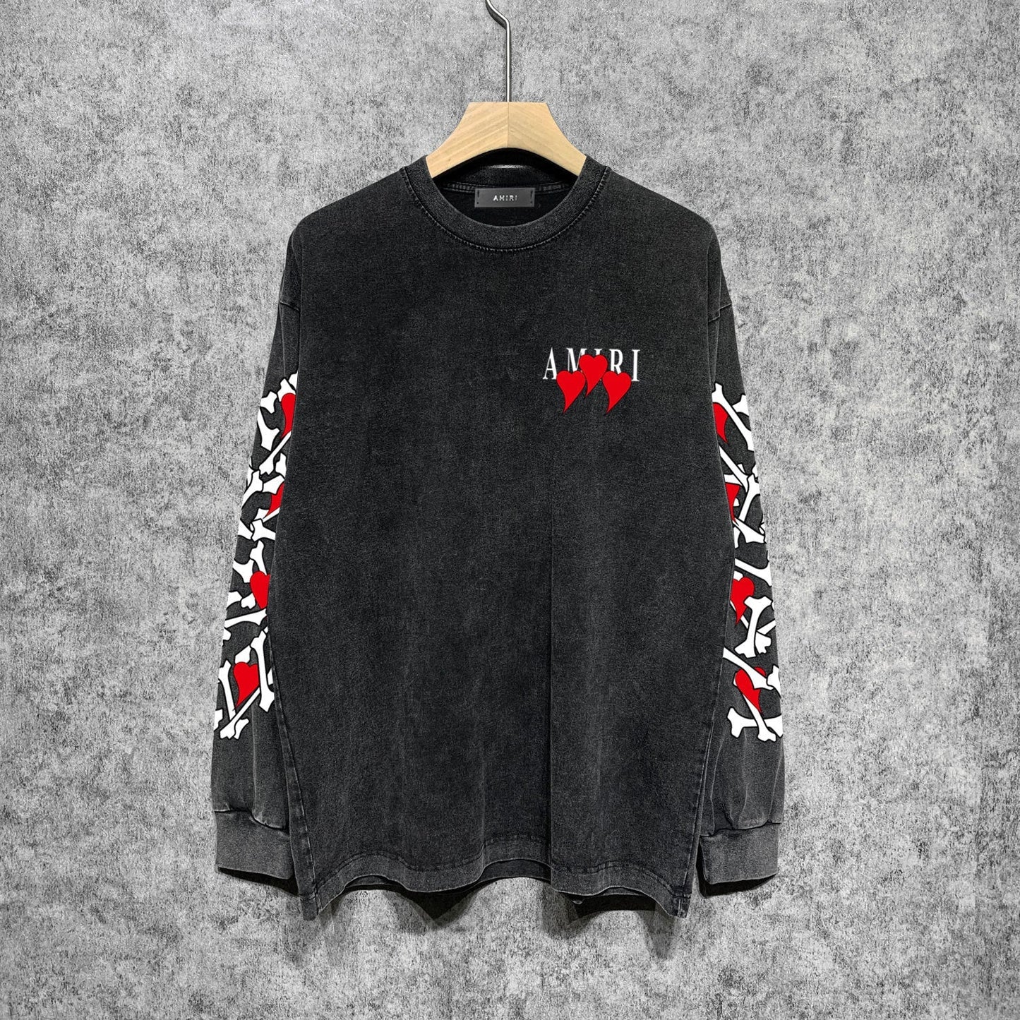 Amiri Long-Sleeve Shirt Vintage Distressed Long Sleeve T-shirt