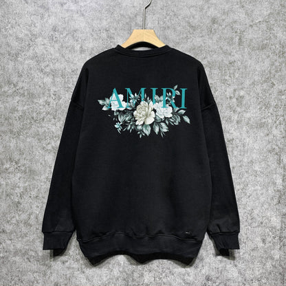 Amiri Long Sleeved Shirt Fashion Brand Crew Sweatshirts round Neck Sweater